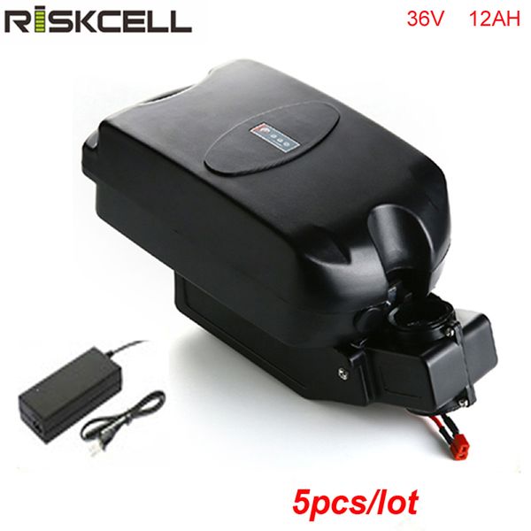 5pcs-lot High quality 36v 500w electric bike battery 36v 12ah battery pack 250w bafang mid drive with free charger