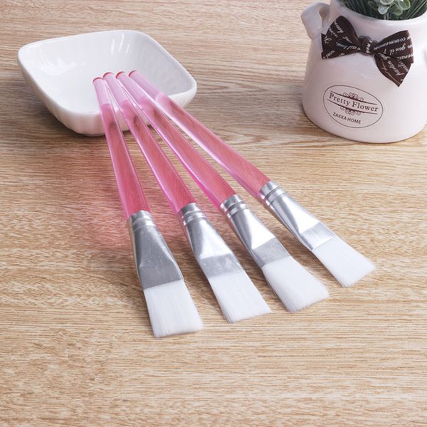 500pcs-lot Make Up Brushes Pink Crystal Home DIY Facial Eye Mask Brush Skin Care Tool Makeup Cosmetic Beauty Tools Cristal Rosa Pinceles De