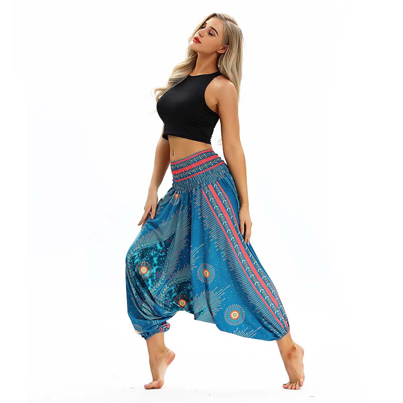 Women Lantern Yoga Pant Dancing Sports Excercise Ethnic pants Thailand Elastic Dancing Loose Fit Trousers Free Shipping