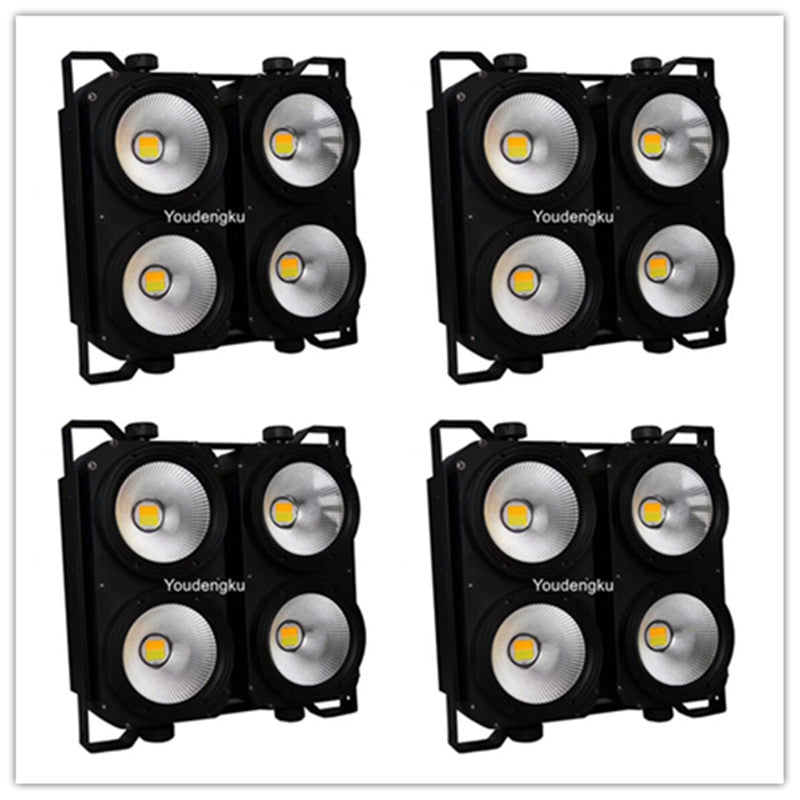 4 pieces LED 4 eye stage audience lighting Cob Dmx Blinder 4x100w DMX stage blinder light