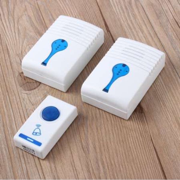 Digital LED Wireless Room Doorbell Remote Control with 2 Digital Receiver Home Offices Hotels Door Bell Gate Alarm