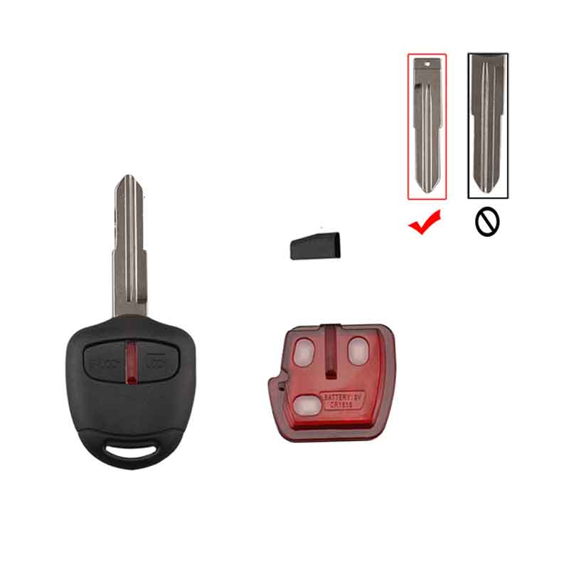 2 Buttons 433Mhz Car Remote key Transponder Chip ID46 For MITSUBISHI Outlander Pajero Montero Triton ASX Lancer MIT11 Blade
