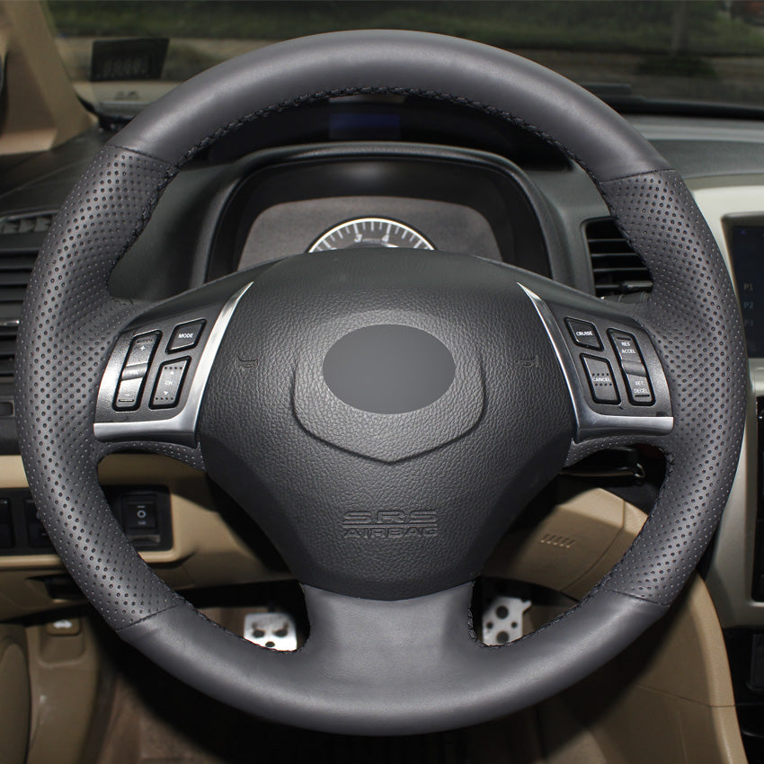 Black Leather Hand-stitched Car Steering Wheel Cover for Great Wall C50 2012 2013