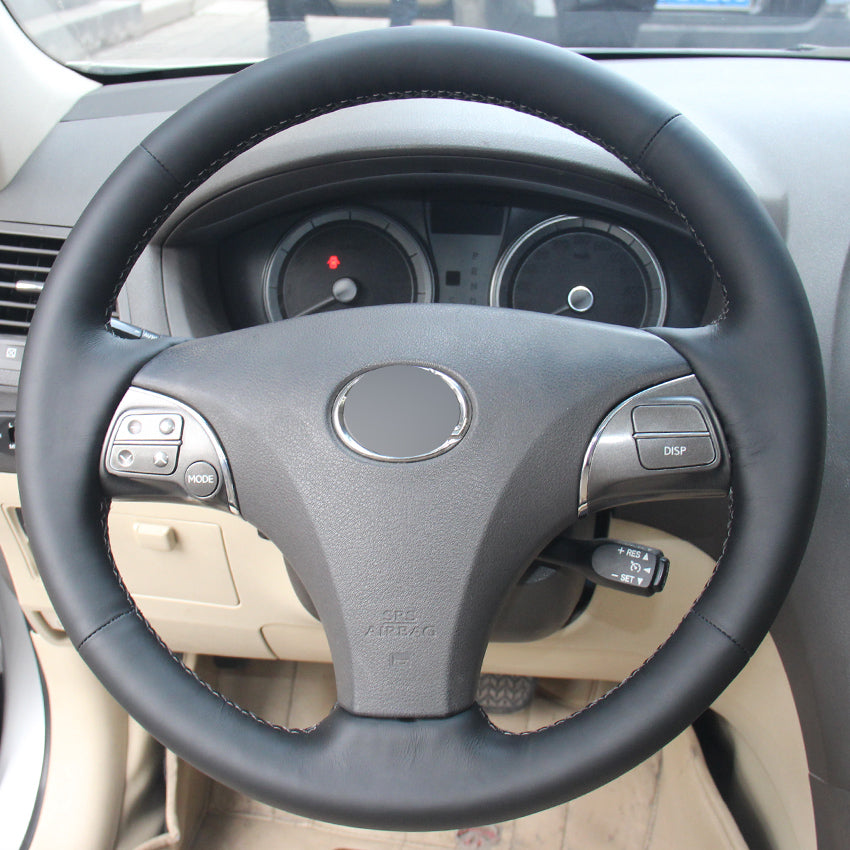 Black Leather Hand-stitched Car Steering Wheel Cover for Lexus ES240 ES250 ES300 ES350 2007-2012 Lexus GS350 GS450h GS460 2009