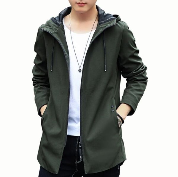 Designer Men&#039;s Jacket Simple Korean Casual Mens Jacket Long Hooded Jacket Men&#039;s Wear Men&#039;s Outerwear Coats