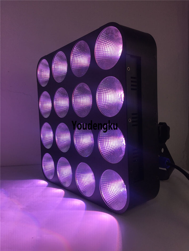 4 pieces 4x4 RGB Matrix Audience Blinder dmx rgb led light 16x30w RGB 3 IN 1 cob led matrix strobe blinder light for stage show