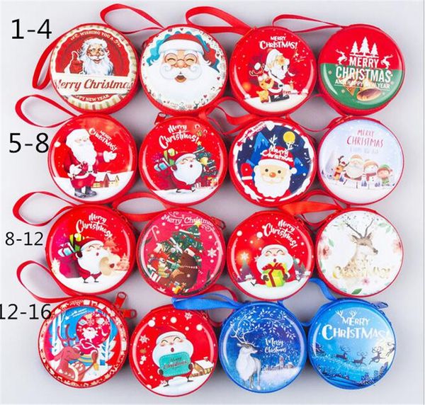 Christmas Decorations Mini Tin Box Sealed Jar Small Storage Cans Baroque for Kid Packing Xmas Candy Box Coin Earrings Headphones Gift Boxes