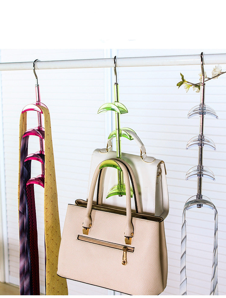 Multifunction Rotatable Handbag tie purse Hanging Holder Hanger Hook Scarf Shawl Scarves Hook Organizer Closet Storage Holder Display Rack