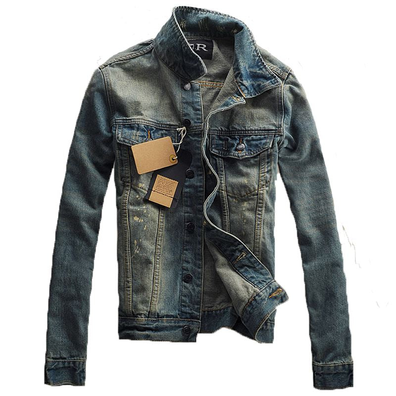 Denim jacket New 2017 Popular men Slim men coat Single Breasted Casual chaqueta fashion outerwear 3XL