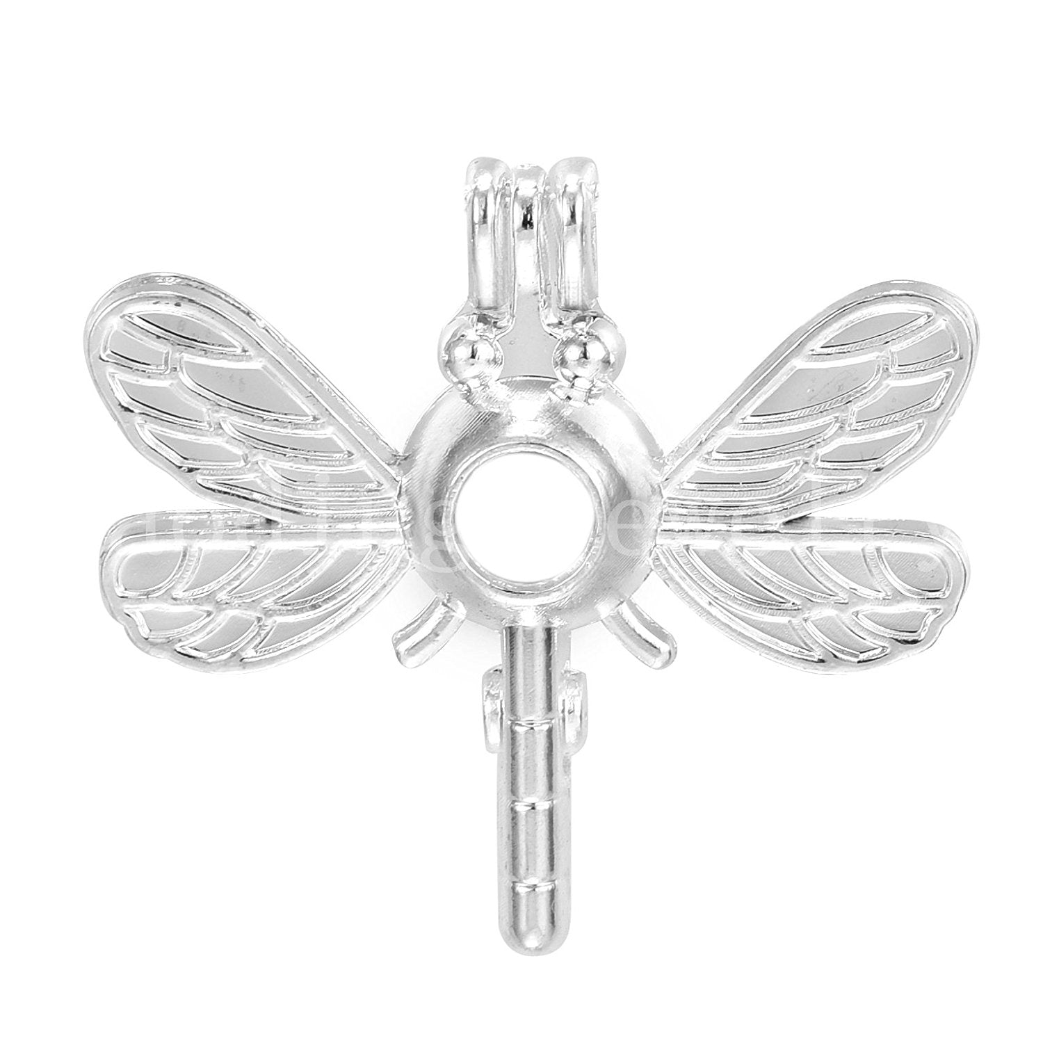 Pearl cage pendant, essential oil diffuser, dragonfly provides stainless steel 10pc - plus your own pearl makes it more attractive