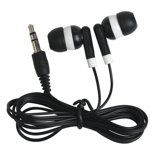 300pc-lot Disposable earphones headphones low cost earbuds for Theatre Museum School library,hotel,hospital Gift