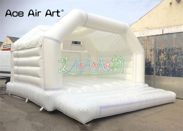 Durable and nice inflatable White wedding bouncy castle or jumping house booth tent rental for party