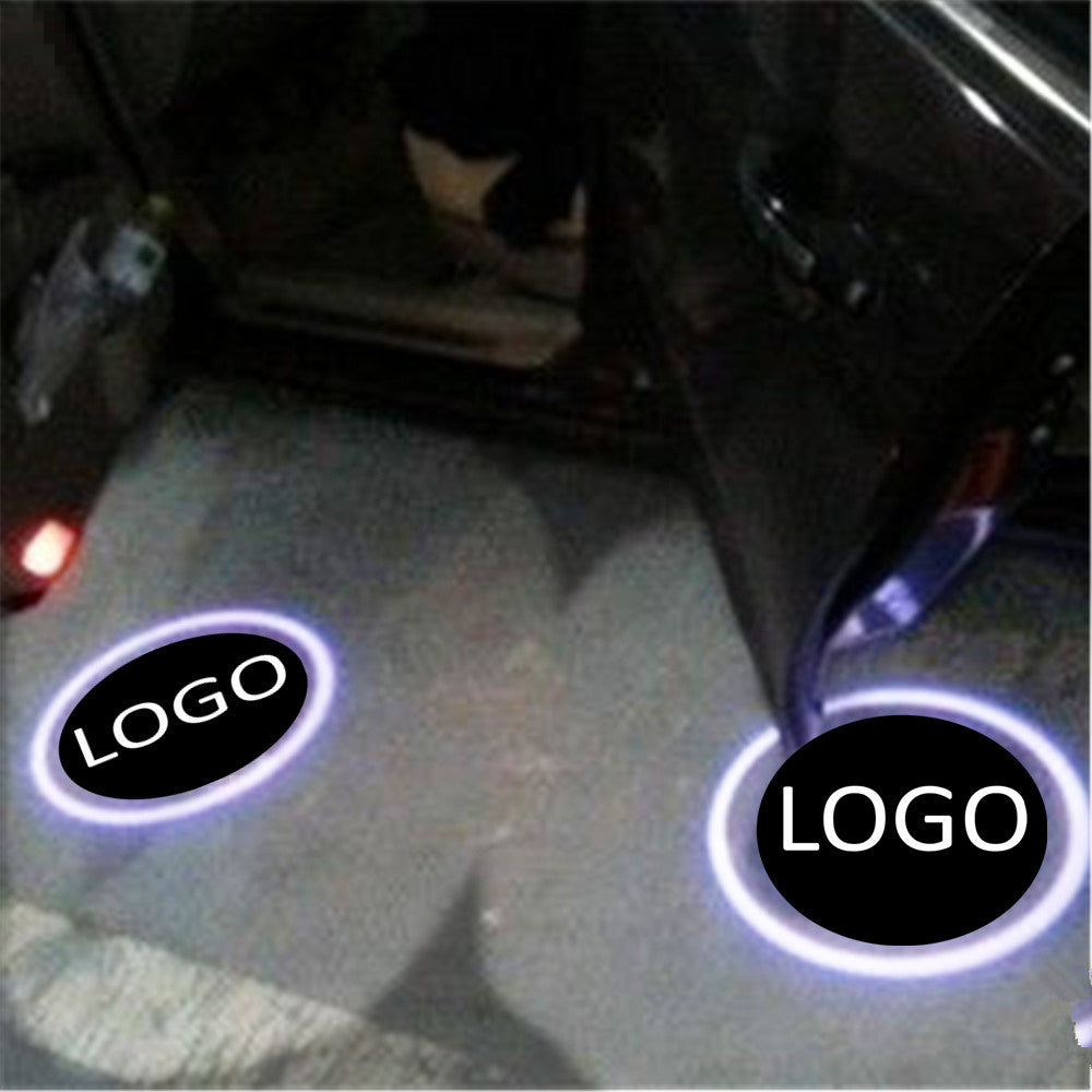 for Alfa Romeo for Scania 2pcs-pair Wireless Car Door Welcome Light Logo Drill Type Badge Lights LED Laser Ghost Shadow Projector Lamp
