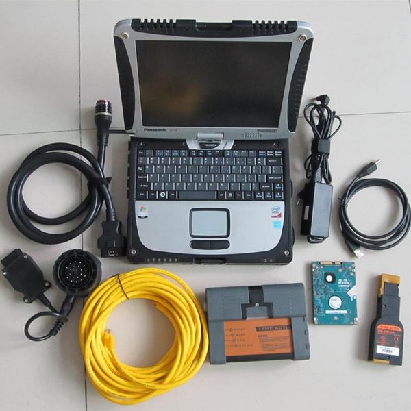 For bmw diagnostic scanners TOOL icom a2 b c with 1000gb hdd laptop cf19 touch screen TOUGHBOOK full set