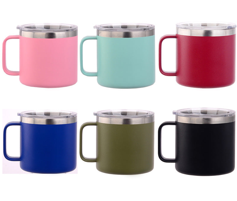 10 colors 14 oz stainless steel coffee Cup Vacuum Double layer Beer Mugs Insulated 14oz Cups With Lid 10-Colors by DHL free shipping