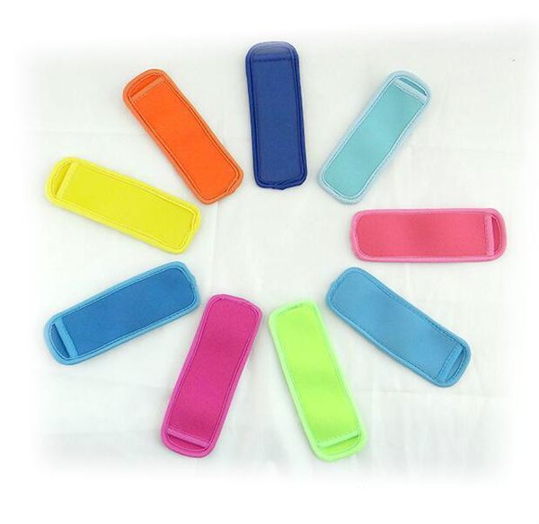 neoprene popsicle holders ice sleeves freezer holders 186cm for kids summer kitchen tools 10 color trump