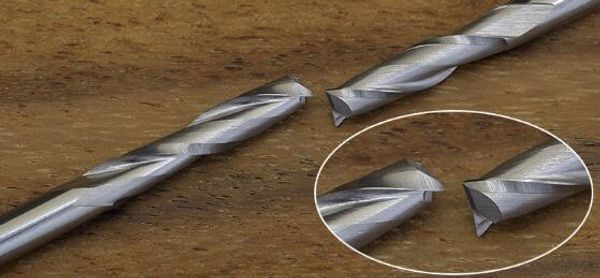 Free Shipping 10PCS 3.175*25mm Double Flute Spiral Milling Cutter CNC Engraving Router Bits Wood Acrylic Drill