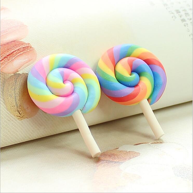 Soft clay color lollipops accessories Novelty Items Simulated cream shell material Chocolate bean ornaments Nail adornment Mobile phone decoration
