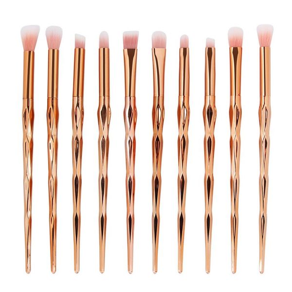 Makeup Brushes MAANGE 10Pcs Makeup Brushes Set Mermaid Rhinestone Professional Make Up Brush Tool Powder Foundation Eye Lip Concealer Brush