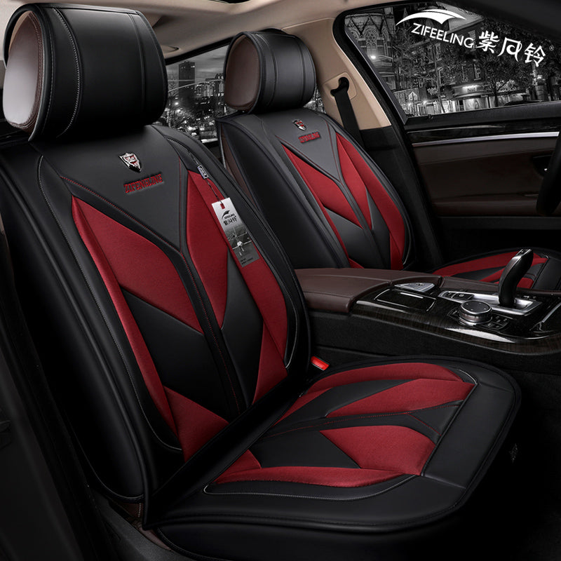 Universal Fit Car Accessories Seat Covers For Trucks Full Set Durable PU Leather Adjuatable Five Seats Covers For F-Series Ram 1500 2500