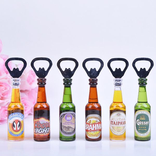 Creative personality mini bar beer bottle opener Bottle Opener Rev Bottle To Open Decorative Refrigerator Magnets Kitchen