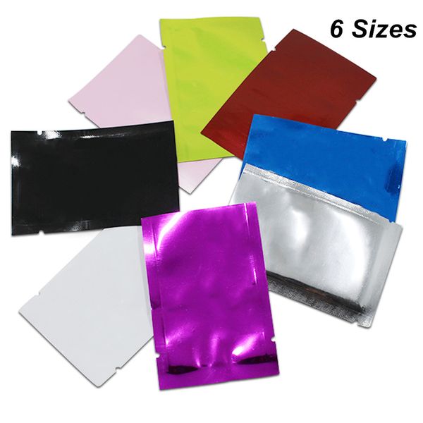 Multi-Sizes Open Top Aluminium Foil Vacuum Bags Mylar Foil Packing Material Food Pouches Vacuum Heat Sealer Foil Wrapped for Grains Cookies