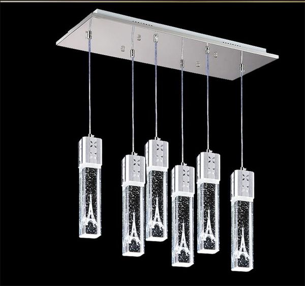Crystal Bubble Light Eiffel Tower Pendant light Ceiling lamp Bar Dining Room lamparas de techo colgante moderna