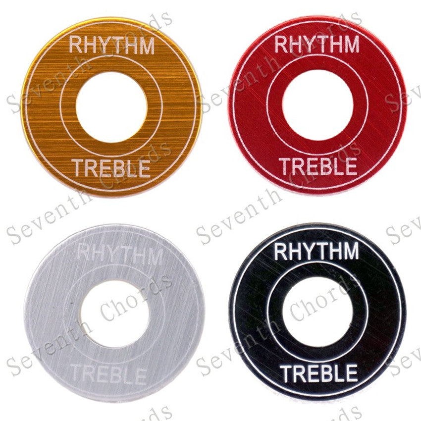 2 Pcs Aluminium Alloy Toggle Switch Plate Selector Cover Marker Washer Rythm-treble Ring for Electric Guitar accessories parts
