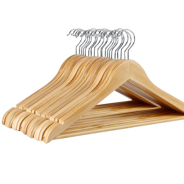 Solid Wood Clothes Hanger Skidproof Household Shops Laundry Holder Hotel Home Storage Rack