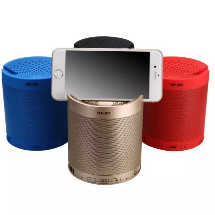 Multifunction Mini Bluetooth Speakers HF-Q3 With Cell Phone Holders Subwoofers with Mic Support FM Radio TF Card Speakers
