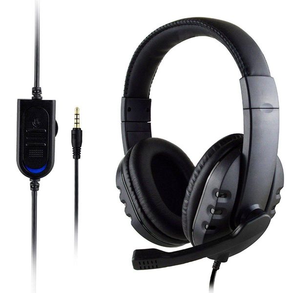 Black Gaming Headset Mic Stereo Surround Headphone 3.5mm Wired For PS4 Xbox PC Computer