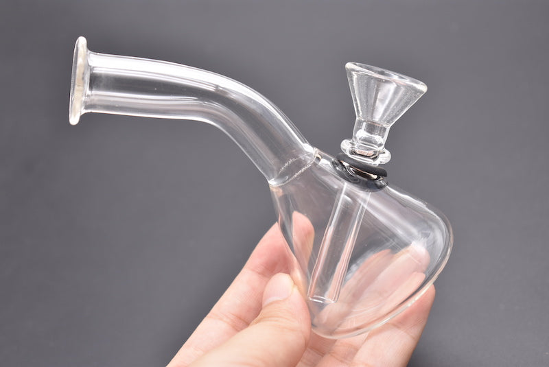 11cm Mini Bubbler blunt glass tobacco smoking bong pipe Hand size cheap protable downstem glass Oil Rigs Dab Beaker Water Bong for Smoking