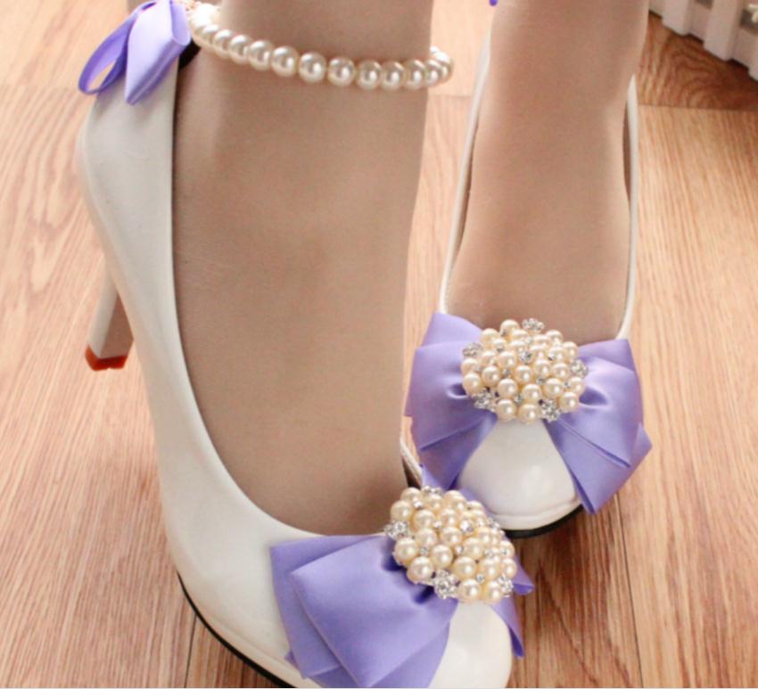 Free send Bridal high heel shoes water drill bowknot women&#039;s shoes 2018 autumn new style shoes heel 3cm ,5cm,8cm
