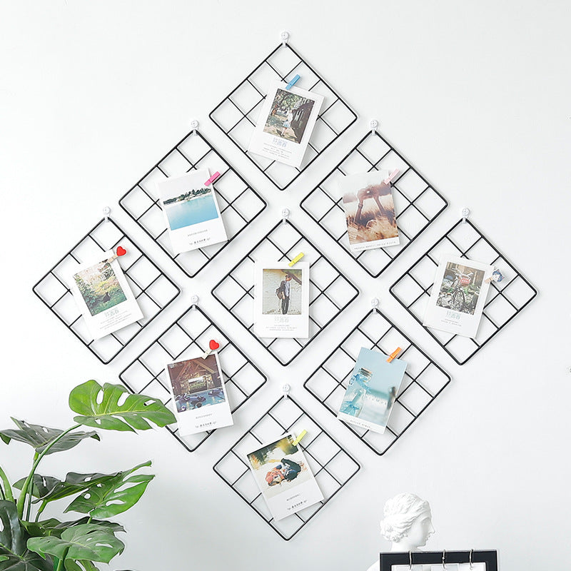 Grid Photo Wall Decorative Iron Rack Clip Photograph Hanging Picture Wall, Ins Art Display 20 CM 7.85 Inch 122565