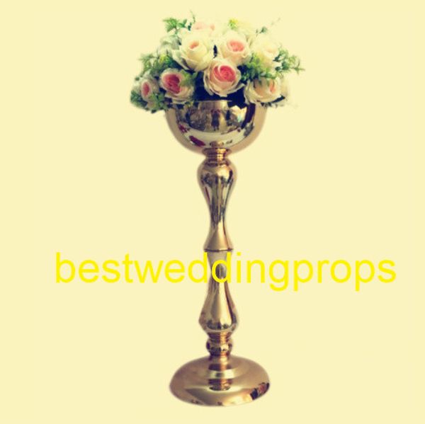 decoration New style gold iron wedding table centerpieces nice centerpiece for wedding party ceremony anniversary flower stand elegant vase