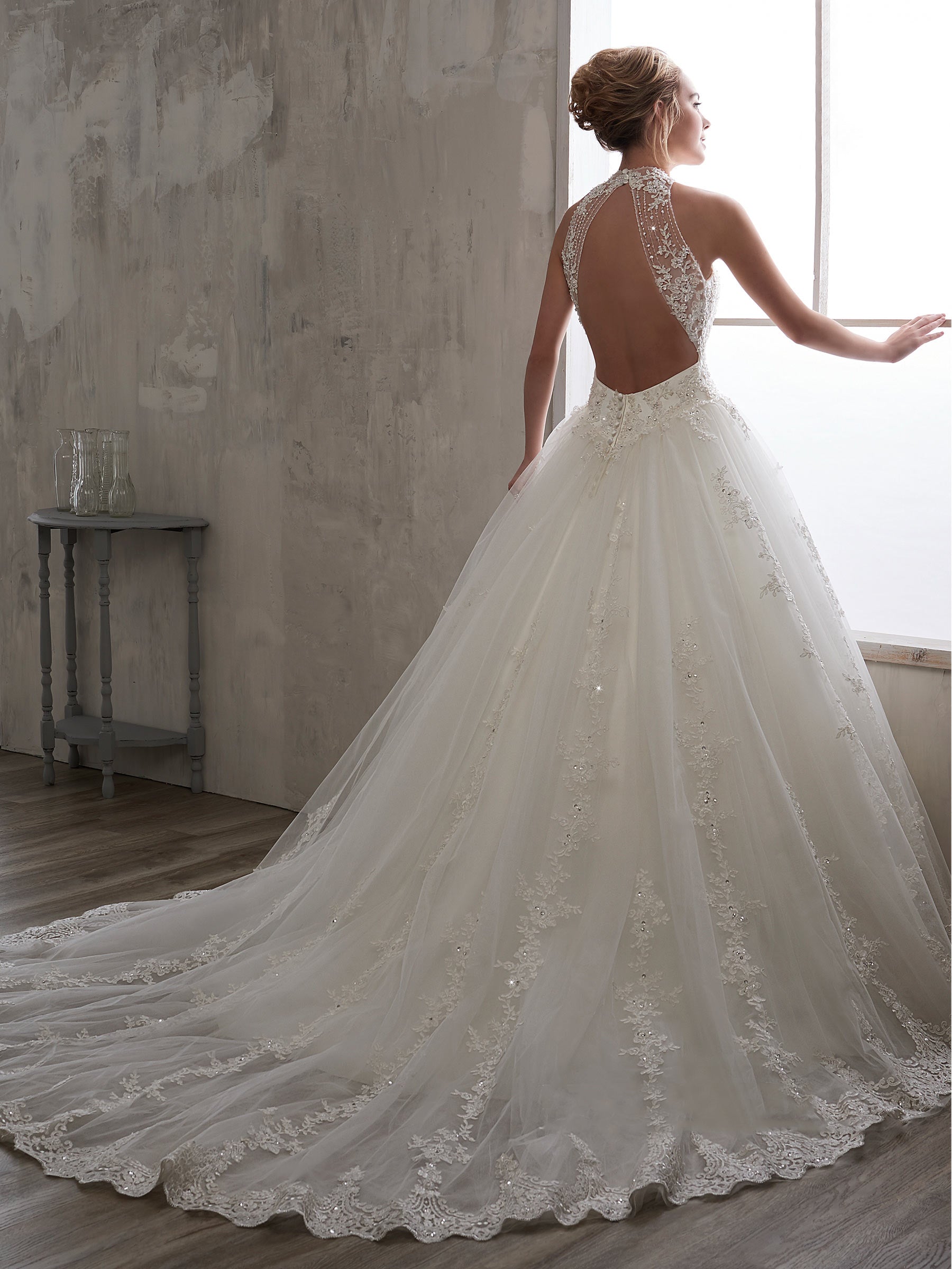 Grace Ivory Off Shoulder Applique Wedding Dresses Bridal Pageant Dresses Wedding Attire Dresses Custom Size 2-16 KF913114