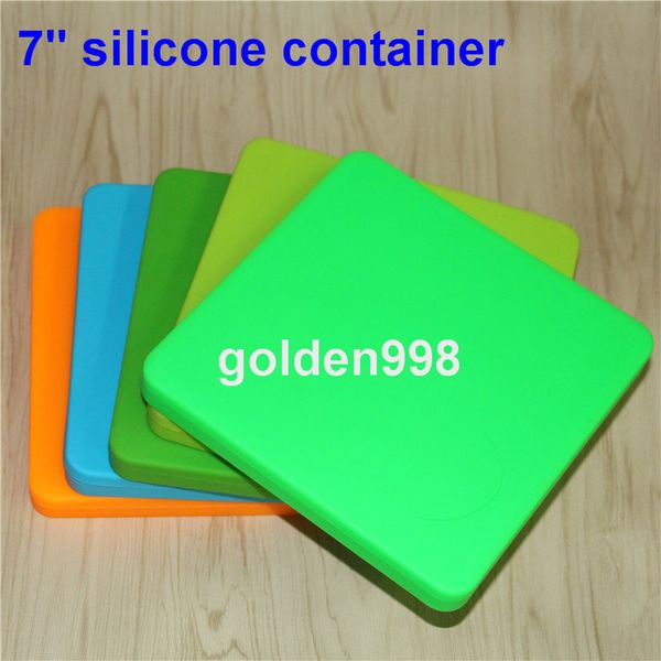 Silicon Container Wax Containers Silicone Box 5ml Jars Dab Tool Storage Jar Oil Holder silicone water pipe square silicone dish