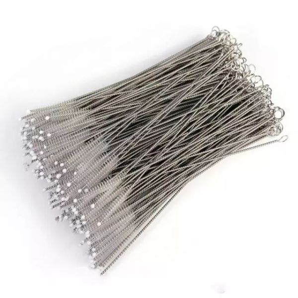 175mm Stainless Steel nylon Straw Brush for Straw Mugs Cups Gadgets Kitchen Accessories wholesale 500pcs DHL