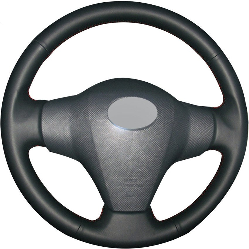 Hand-stitched Car Steering Wheel Cover Black Genuine Leather for Toyota Yaris Vios RAV4 2006-2009 Scion XB 200