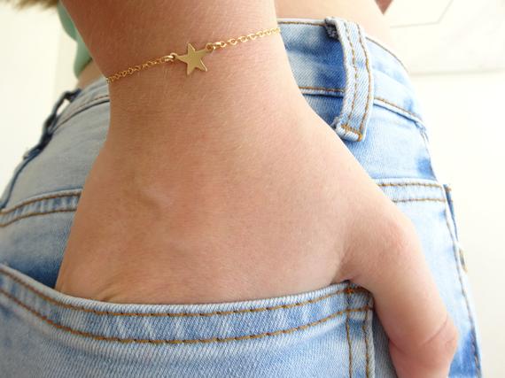 Small Five-pointed Star pendant Bracelet Geometric polygon Simple Rock Star Bracelets Cute Sideways Bracelets for Women Jewellery