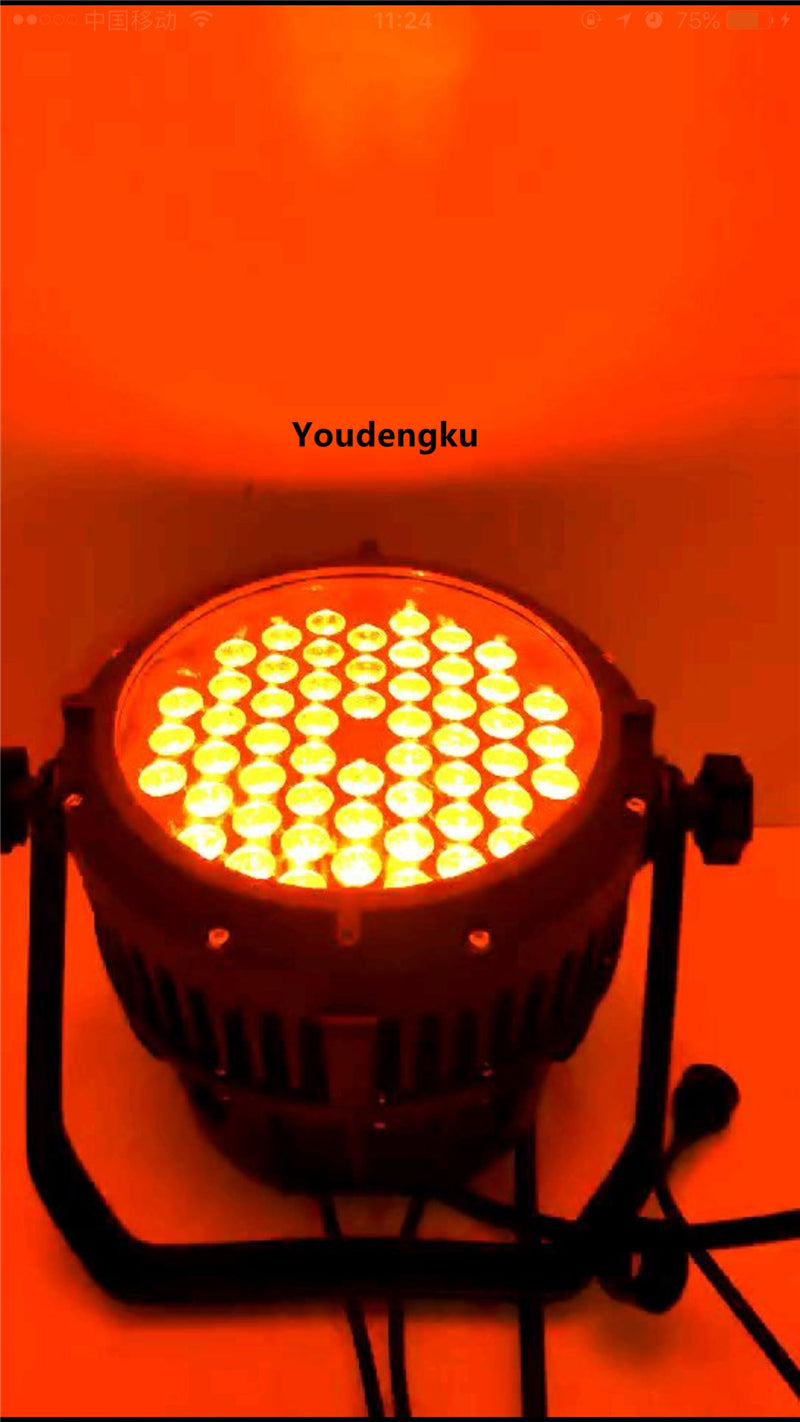 6 pcsled effect light 54*3w led par rgbw led par can stage lighting outdoor waterproof 4in1 led par 3w