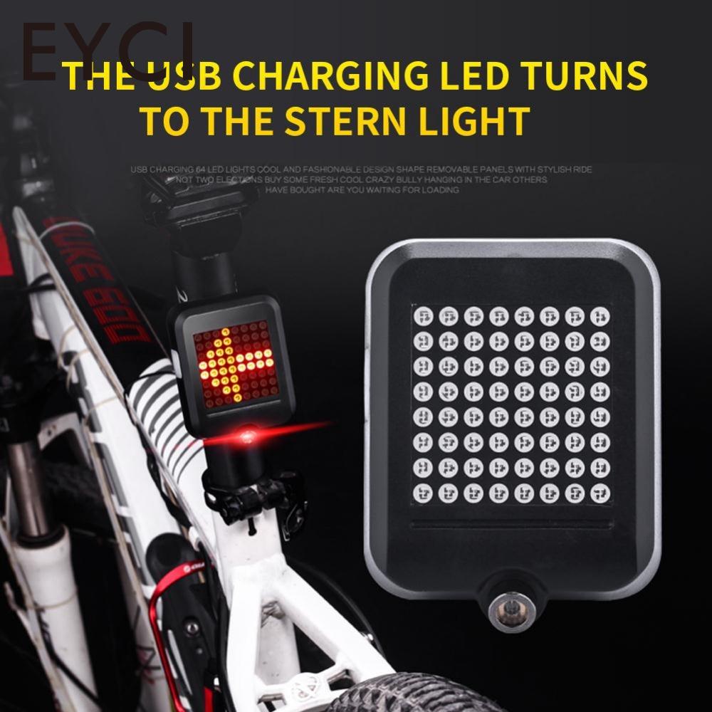 EYCI 64LED Bicycle light Bike rear Light Intelligent Automatic Induction Safety USB Charging Turn Signals