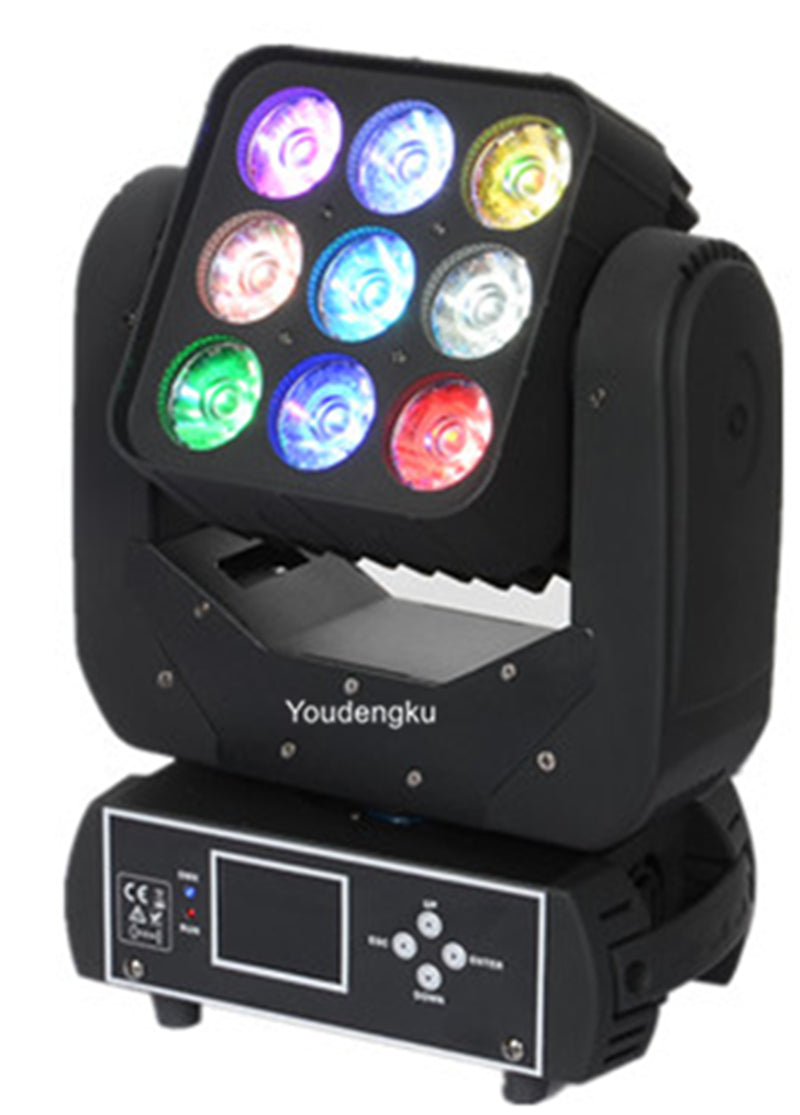 Led Matrix Blinder 9x10W rgbw beam moving head light 3*3 led wash moving head light led beam moving head lighting