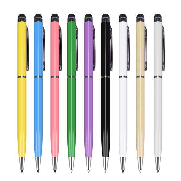 Portable 2 in 1 Stylus Touch Pen with Ballpoint Pens Universal for Capacitive Screen Mobile Phone PC Tablet Accessory
