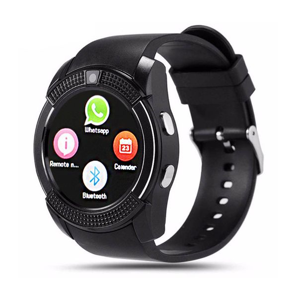 V8 Smart Watch Bluetooth SmartWatch With 0.3M remote control Camera SIM IPS HD Full Circle Display Smart Watch For Android System