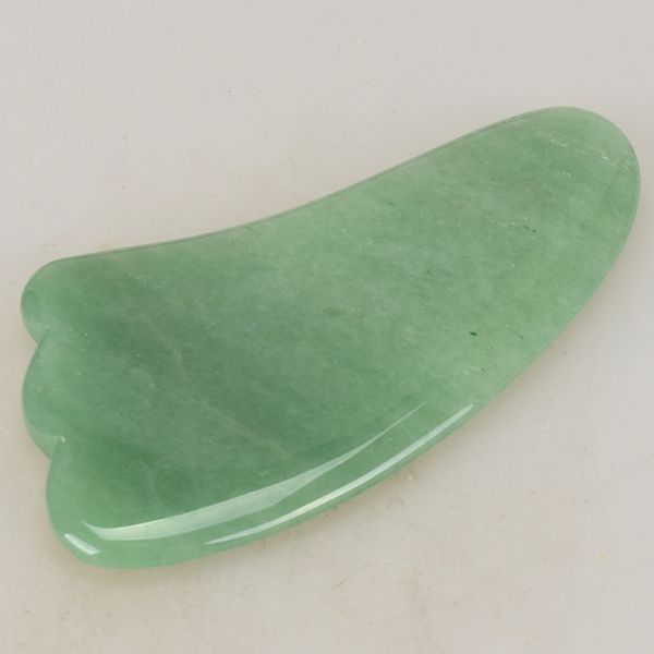 Natural Green Aventurine Stone Face Massage Skin Health Care Tools Guasha Scraping Board Pad Neck Back Head Body Massager