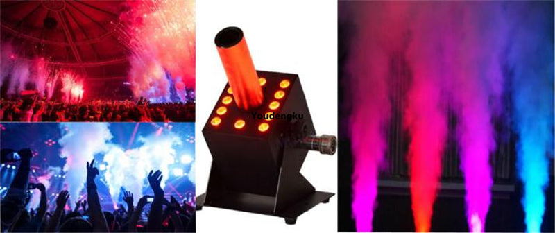 110V-220V DJ Equipment LED Co2 Jet Machine 12 x 3W RGB 3IN1 CO2 Jet Machine Smoke Machine for nightclub wedding party