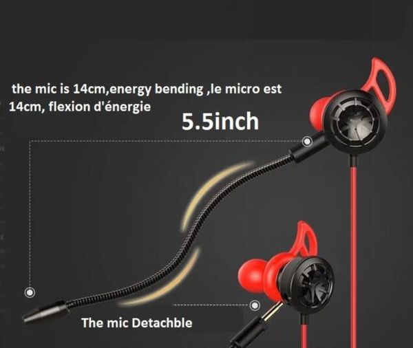 Specifically modulation for speaker ,bass In-ear Gaming Earphones Medical grade silicon earphone cover, comfortable wearing