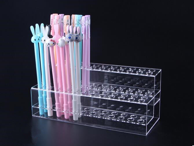 Acrylic Pen Holder Cosmetic Brush Eyeshadow Pencil color Pen Lipstick Display Stand Rack Cosmet Support Holder For Desk Organizer Stationery