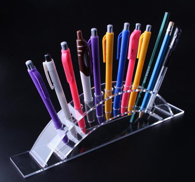 Hot sale Acrylic Pen Holder Cosmetic Brush Eyeshadow Pencil color Pen Lipstick Display Stand Rack Cosmet Support Holder Crystal pencil shelf